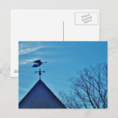 Angel BLOWING HORN WEATHER VANE Postkarte (Vorne/Hinten)
