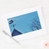 Angel BLOWING HORN WEATHER VANE Rechteckiger Aufkleber (Umschlag)