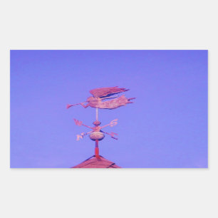 Angel BLOWING HORN WEATHER VANE Rechteckiger Aufkleber