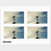 Angel BLOWING HORN WEATHER VANE Rechteckiger Aufkleber (Blatt)