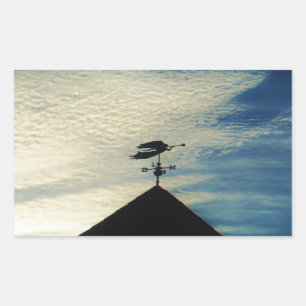 Angel BLOWING HORN WEATHER VANE Rechteckiger Aufkleber