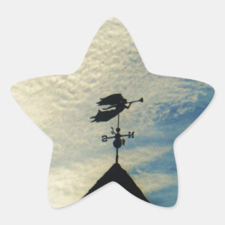 Angel BLOWING HORN WEATHER VANE Stern-Aufkleber