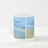 Angel Blue Eyes Mattierte Tasse (Vorderseite Links)