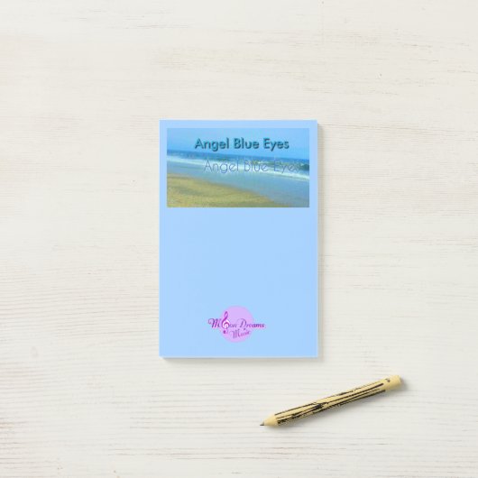 Angel Blue Eyes Post-It Notes Post-it Klebezettel (Auf Schreibtisch)