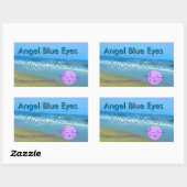 Angel Blue Eyes Rectangle Stickers (Blatt)