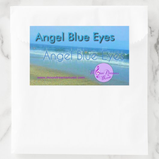 Angel Blue Eyes Rectangle Stickers (Tasche)