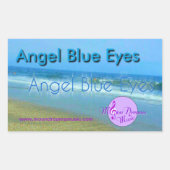 Angel Blue Eyes Rectangle Stickers (Vorderseite)