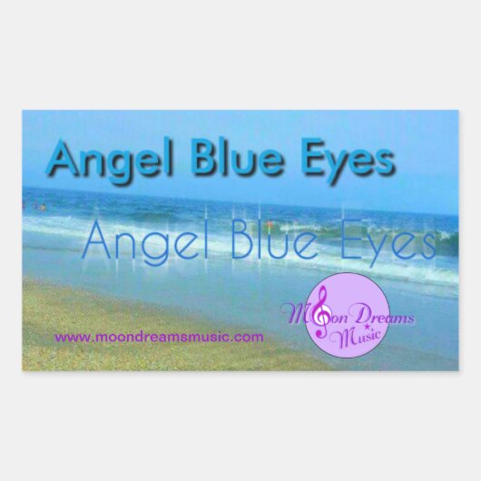 Angel Blue Eyes Rectangle Stickers (Vorderseite)