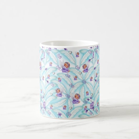 Angel Blue Feathers Tasse (Mittel)