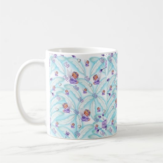Angel Blue Feathers Tasse (Links)