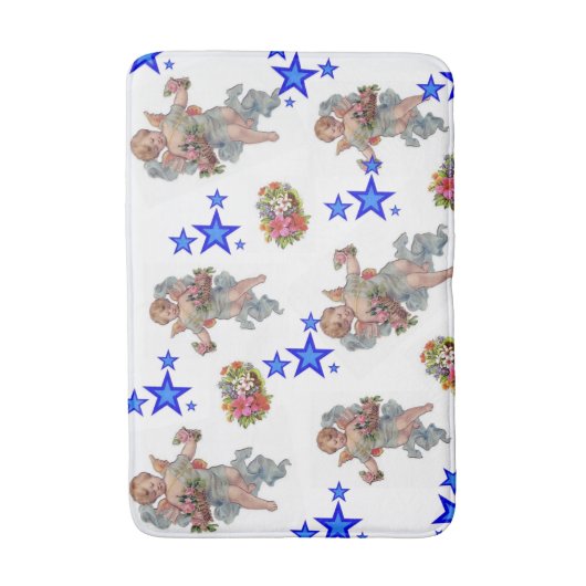 Angel Blue Stars Badezimmer Badewanne Mat Badematte (Vorderseite Vertikal)