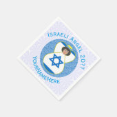 Angel Blue White Personalisiert Serviette (Ecke)