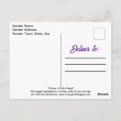 Angel Blume des Lebens Symbol Schwarze Göttin Kuns Postkarte (Rückseite)