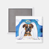 Angel Boxer Dog Magnet (Vorderseite/Rückseite)