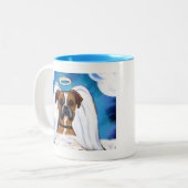 Angel Boxer Dog Zweifarbige Tasse (Vorderseite Links)