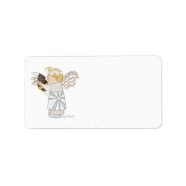 Angel Boy and Bee Address Labels Adressaufkleber