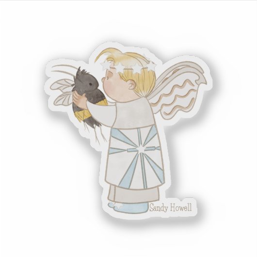 Angel Boy and Bee Sticker (Vorderseite)