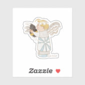 Angel Boy and Bee Sticker (Blatt)