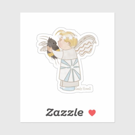 Angel Boy and Bee Sticker (Blatt)