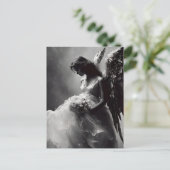 Angel Bride Black and White Postkarte (Stehend Vorderseite)