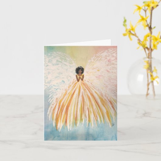 Angel Bright Blank Card Karte (Gelbe Blume)