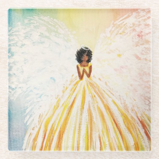 Angel Bright Glass Untersetzer (Vorderseite)