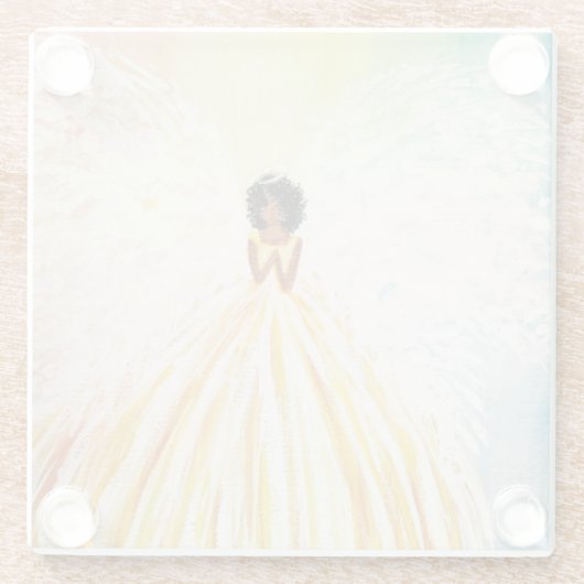 Angel Bright Glass Untersetzer (Rückseite)