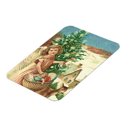 Angel bringen Weihnachtsgeschenke und Geschenke Magnet (Linke Seite)