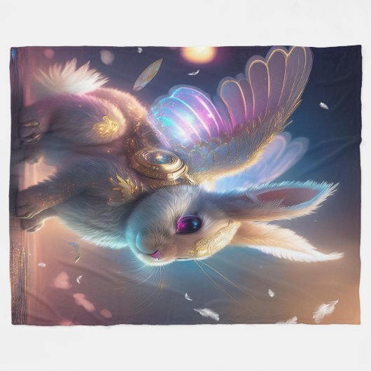 Angel Bunny Fleecedecke (Vorderseite (Horizontal))