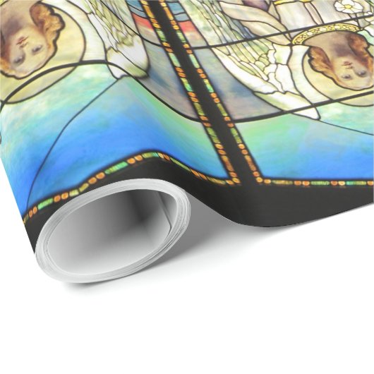 Angel-Buntglas Geschenkpapier (Rolleneckpunkt)