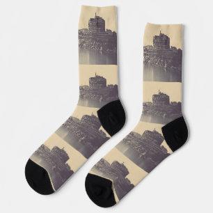 Angel-Burg und Vatikankuppel Socken