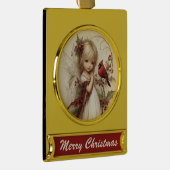 Angel & Cardinal – Holiday Blessings Banner Design Banner-Ornament Gold (Rechts)