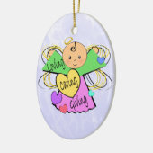Angel Caregiver Keramikornament (Links)