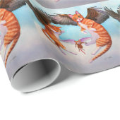 Angel Cat and Mouse Game Geschenkpapier (Rolleneckpunkt)