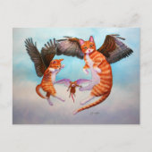 Angel Cat and Mouse Game Postkarte (Vorderseite)