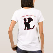 Angel Cat auf der Vorderseite T-Shirt (Rückseite)