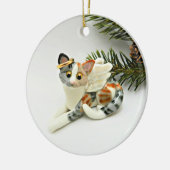 Angel Cat Calico Tabby Keramik Ornament (Links)