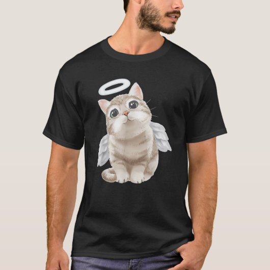 angel cat for lovers cute little cats kitty kitten T-Shirt (Vorderseite)
