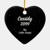 Angel Cat Gray Tabby Pet Memorial Keramikornament (Hinten)