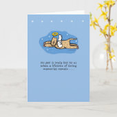 Angel Cat Memorial Beileid Karte (Gelbe Blume)