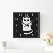 Angel Cat Quadratische Wanduhr (Zuhause)
