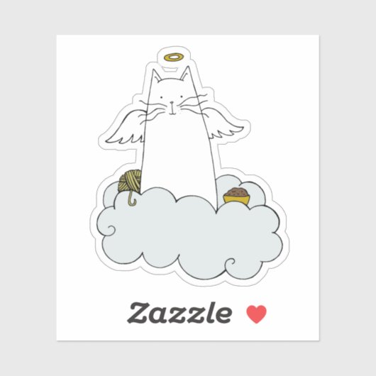 Angel Cat Sticker (Blatt)