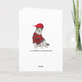 Angel Cat Valentine Feiertagskarte (Rückseite)