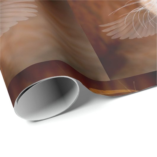 Angel Cat Wrapping Paper Geschenkpapier (Rolleneckpunkt)