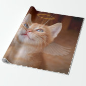 Angel Cat Wrapping Paper Geschenkpapier (Ungerollt)