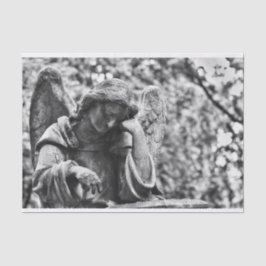 Ángel cementerio blanco y negro seidenpapier