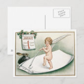 Angel Cherub Holly Calendar Resolution Letter Postkarte (Vorne/Hinten)