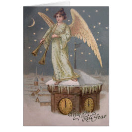 Angel Cherub Horn Uhr Tower Moon Stars