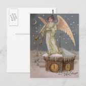 Angel Cherub Horn Uhr Tower Moon Stars Postkarte (Vorne/Hinten)