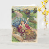 Angel Cherub Vergessen-Me-Not-Auto Karte (Gelbe Blume)